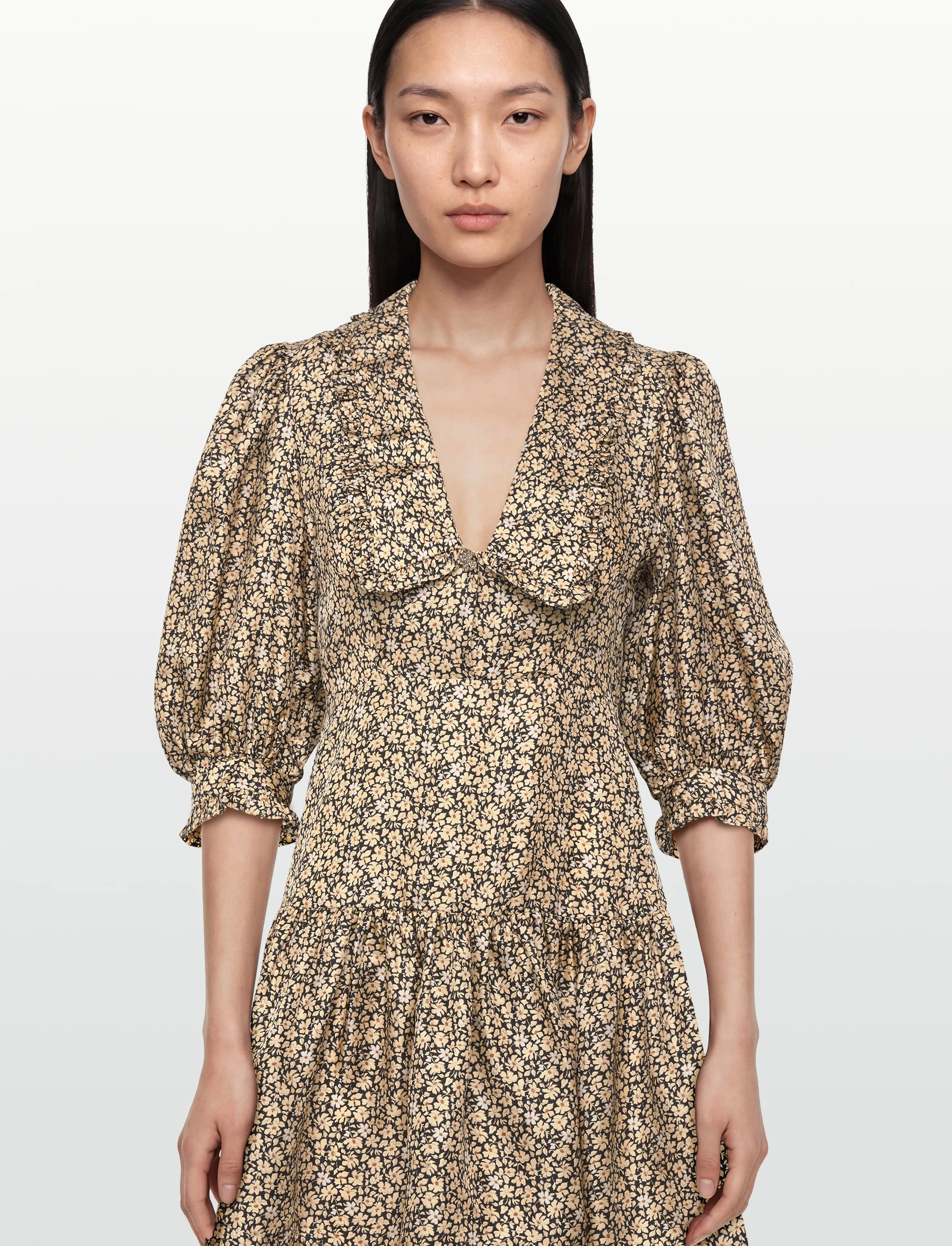 Sandro - Eilat woven dress - sommarklänningar - beige - 3