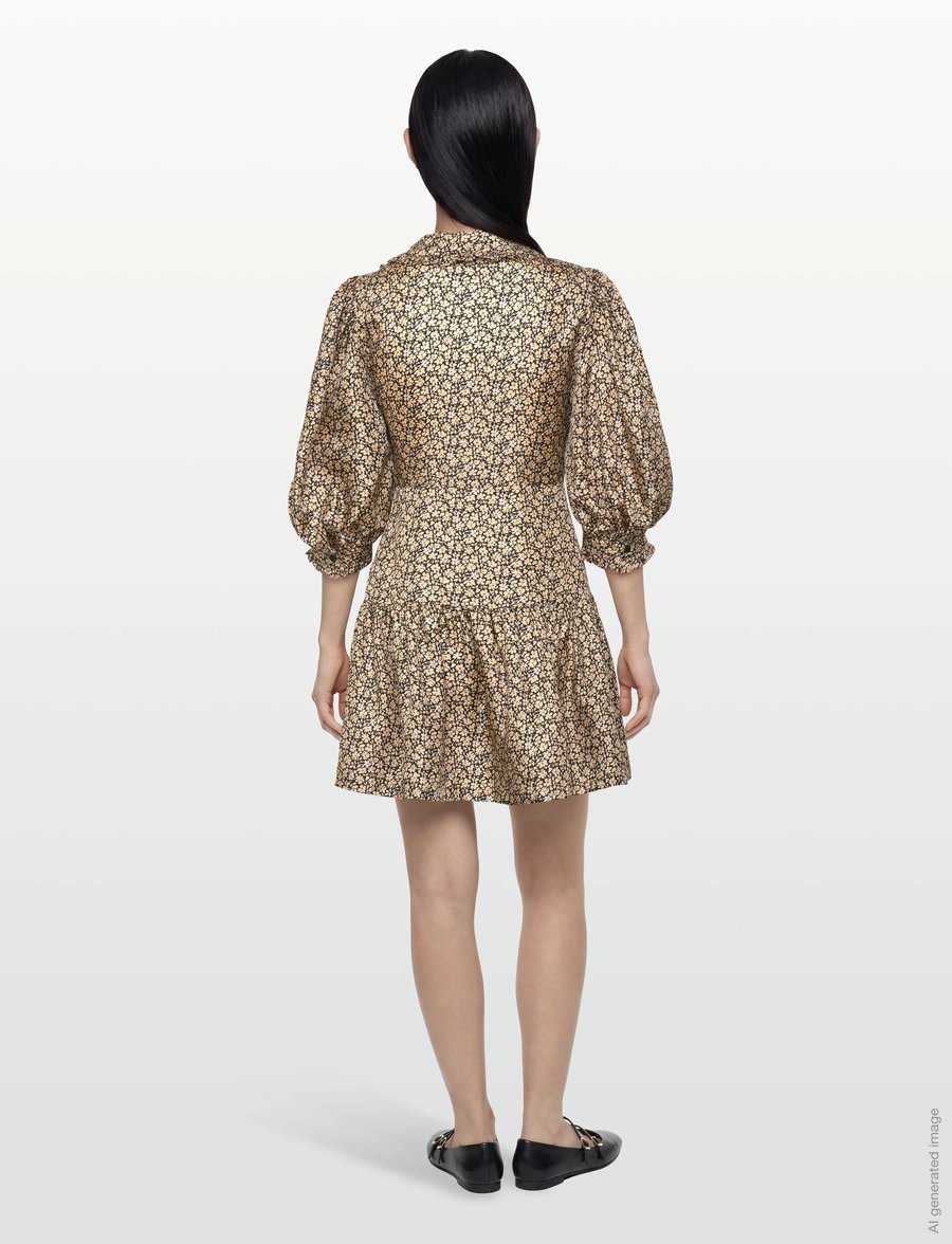 Sandro - Eilat woven dress - sommarklänningar - beige - 4
