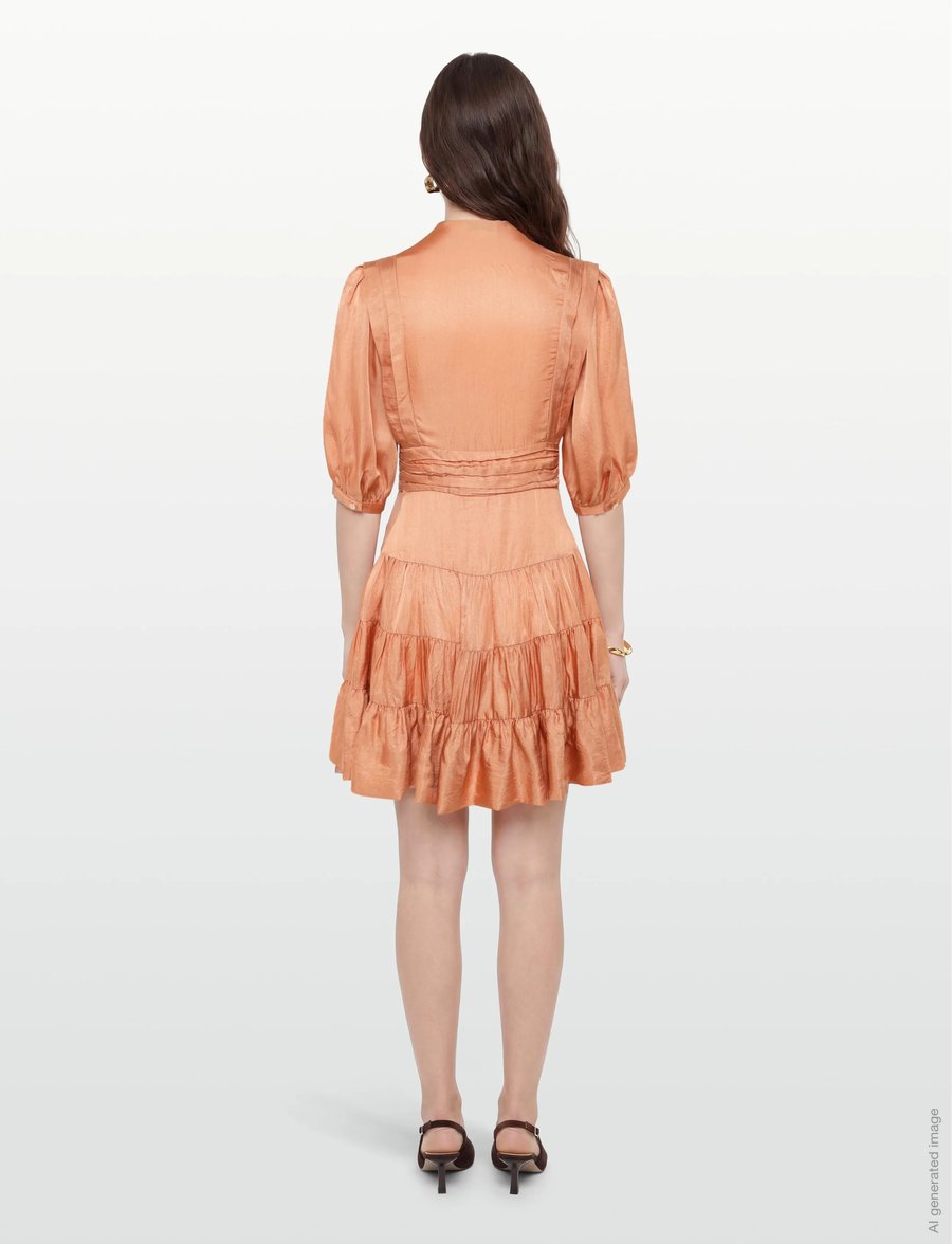 Sandro - Mylene short dress - minikleidid - orange - 4