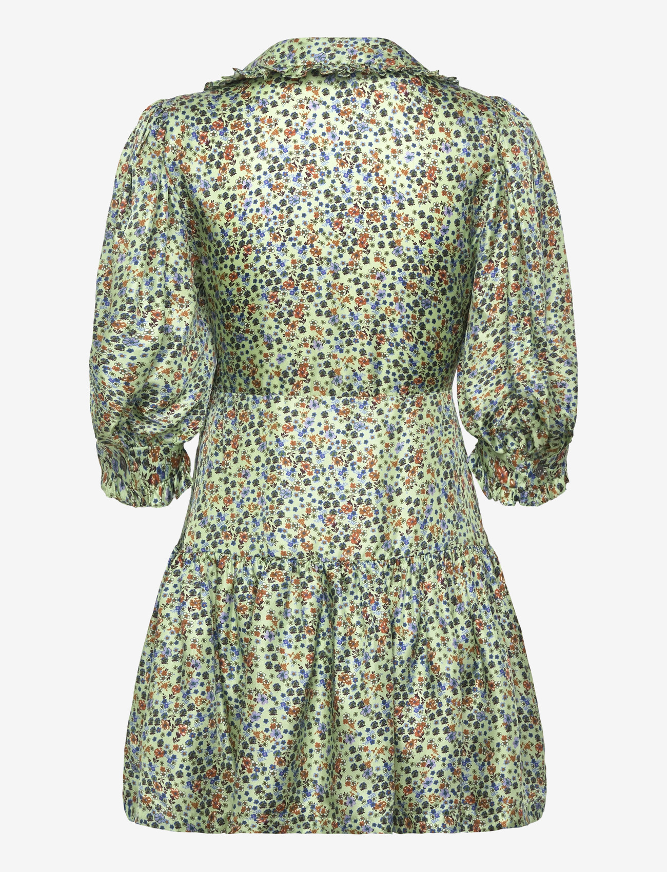 Sandro - Eilat silk dress - sommarklänningar - green/red - 1