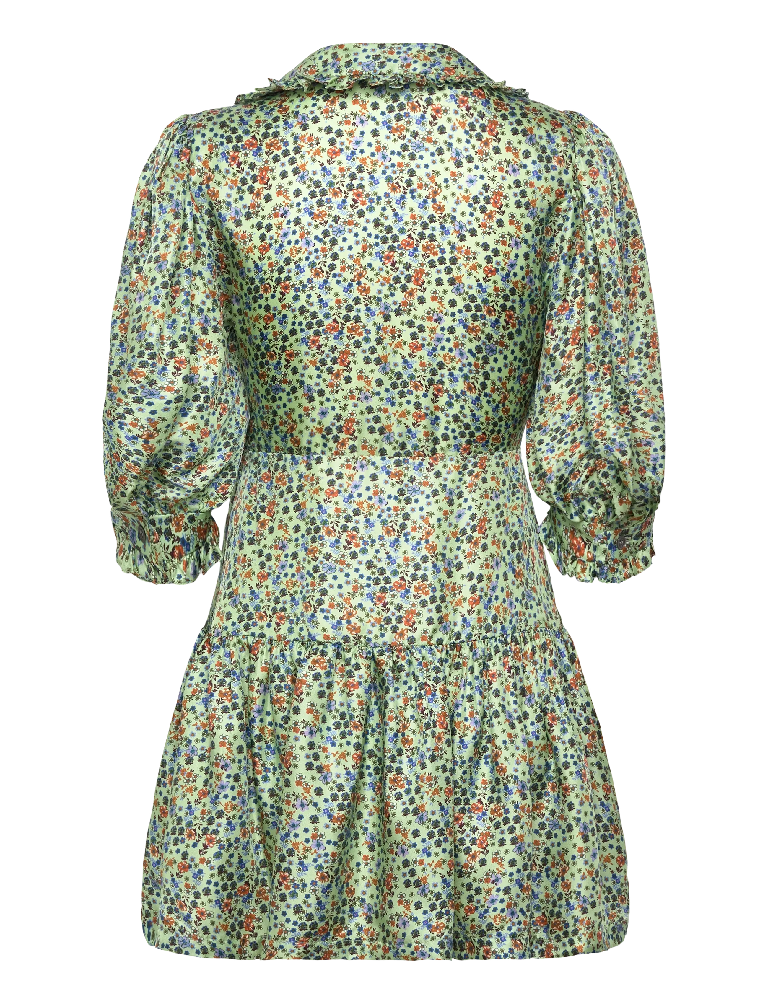 Sandro - Eilat silk dress - sommerkleider - green/red - 1