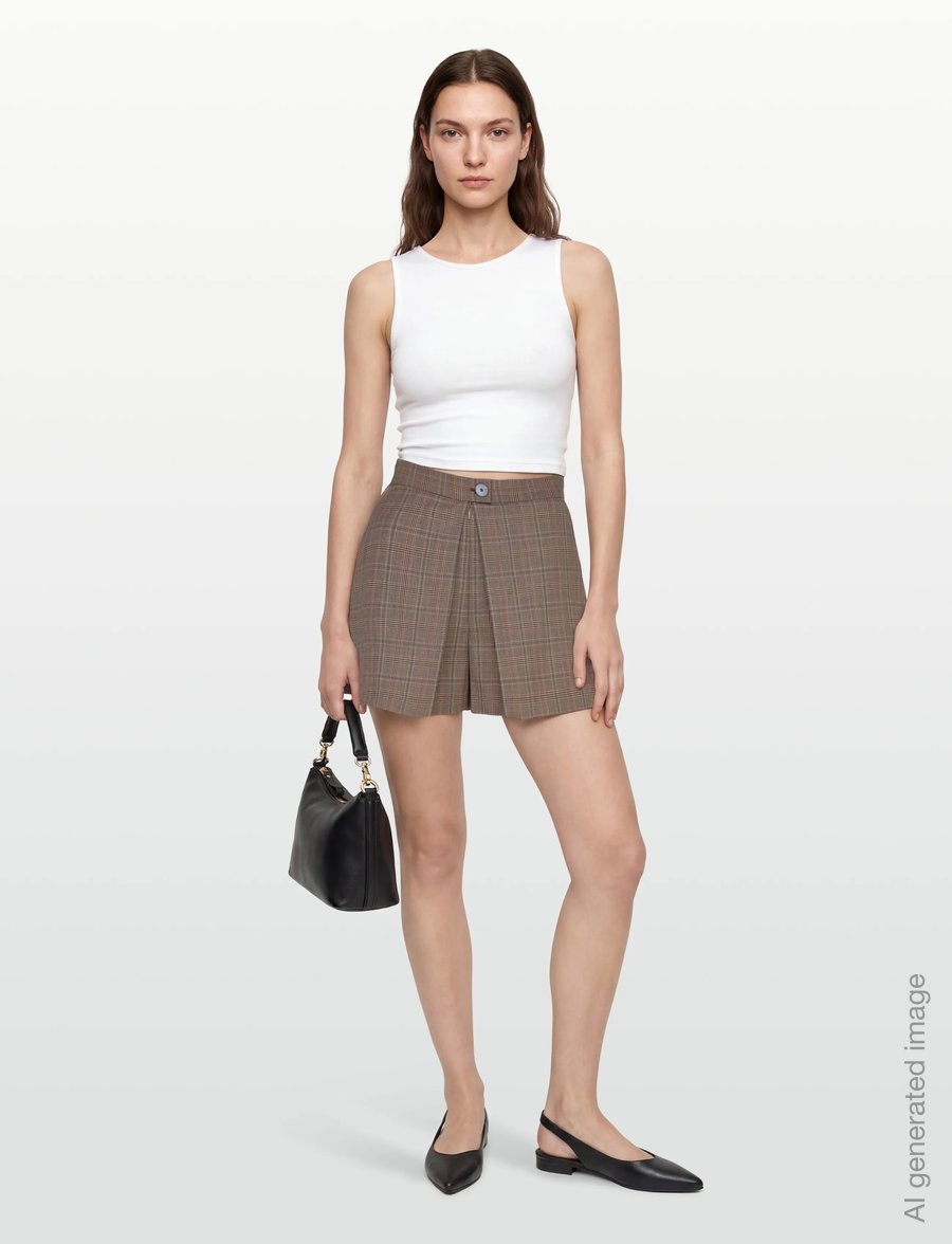 Sandro - Paris Dizzy Shorts - Casual shorts - vabaaja lühikesed püksid - brown - 0