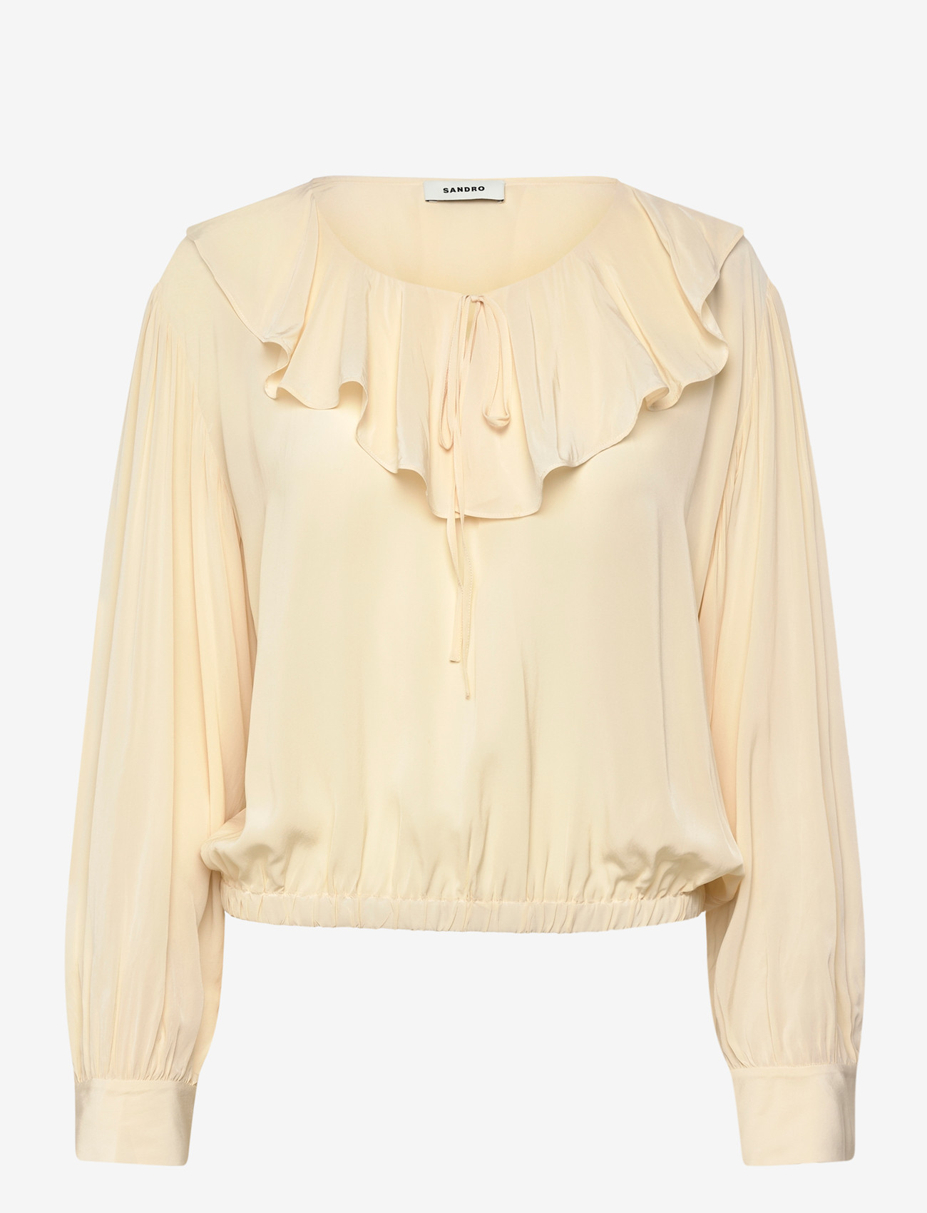 Sandro - Long sleeved blouse - langærmede bluser - butter - 0