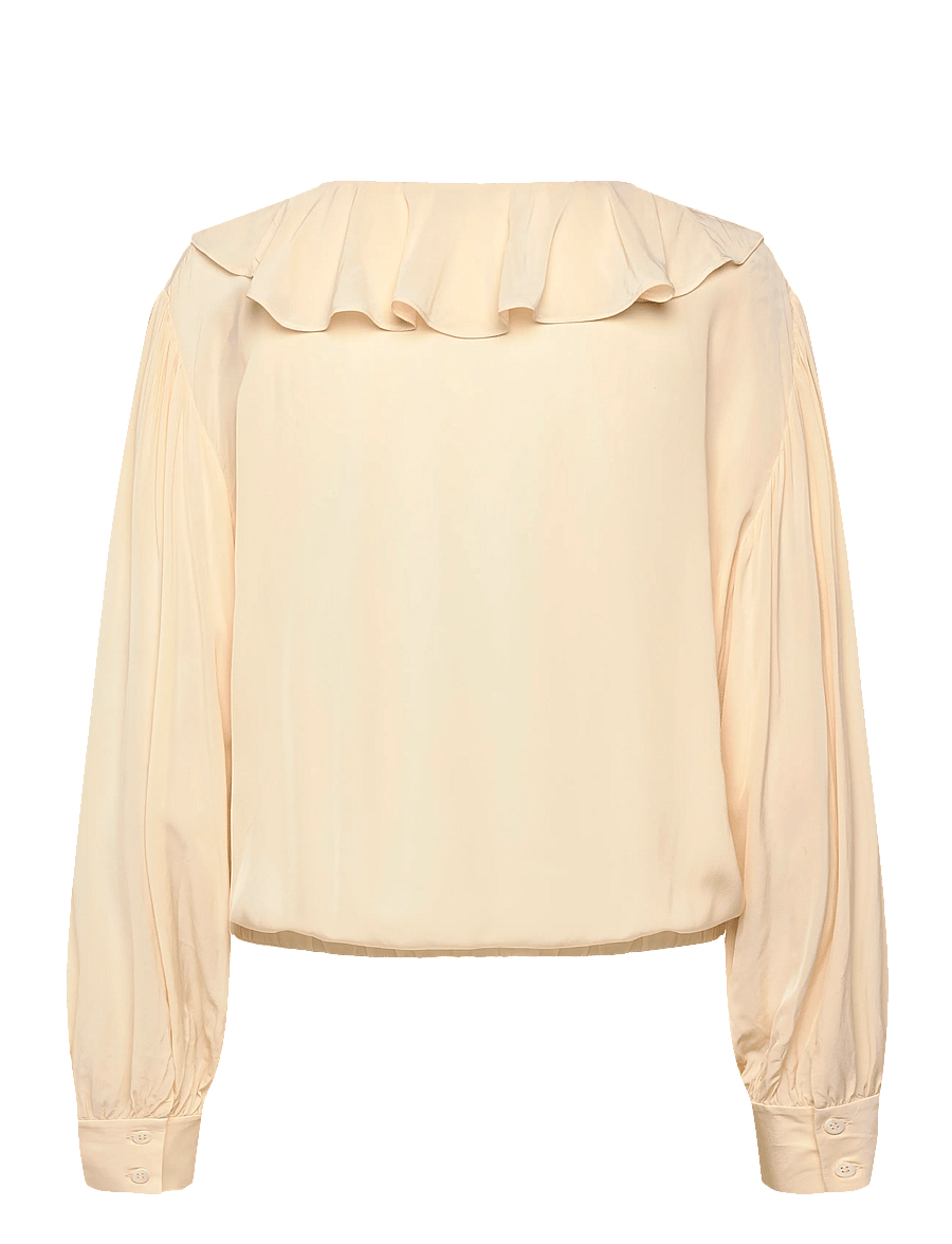 Sandro - Long sleeved blouse - langärmelige blusen - butter - 2