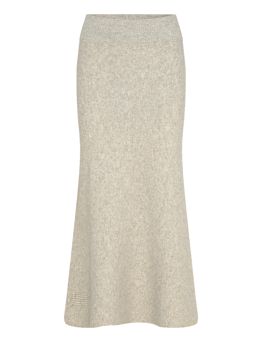 Sandro - Wool midi skirt - kootud seelikud - mocked grey - 0