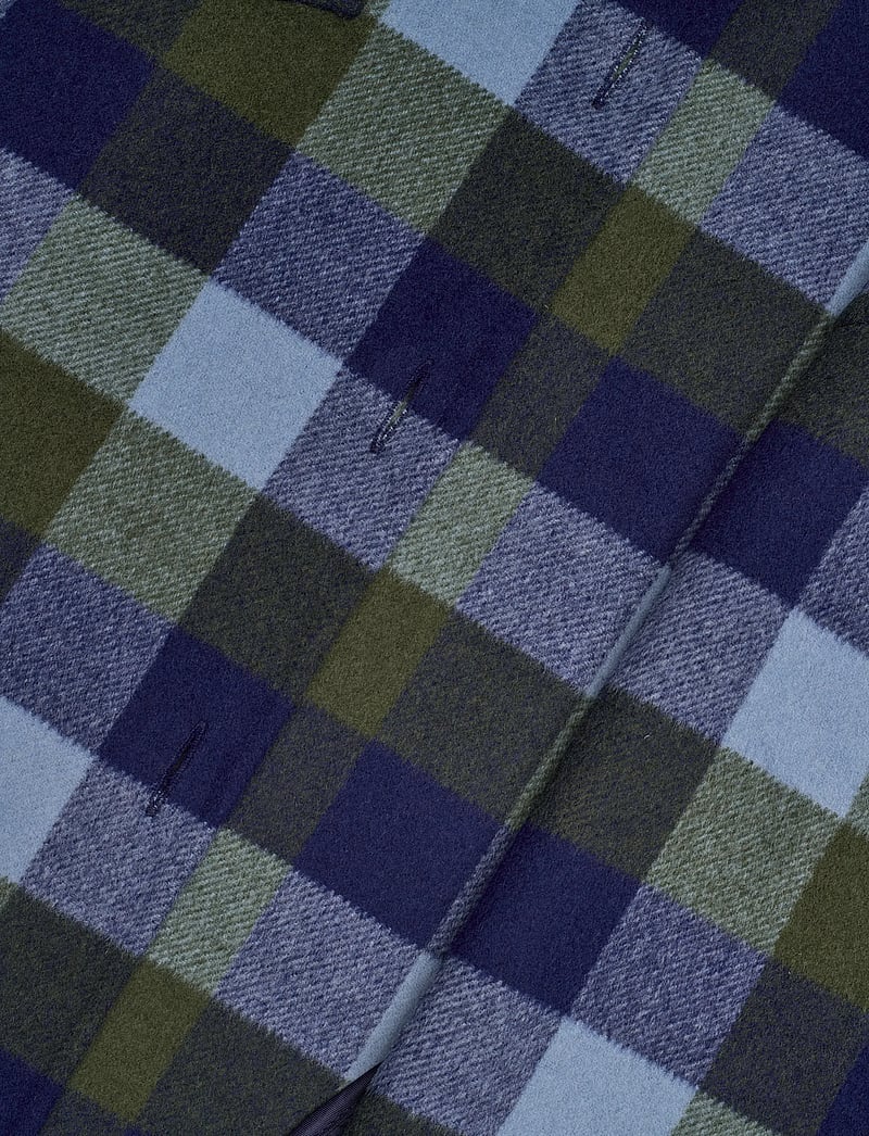 Sandro - Plaid Coat - winterjacken - blue jean - 4