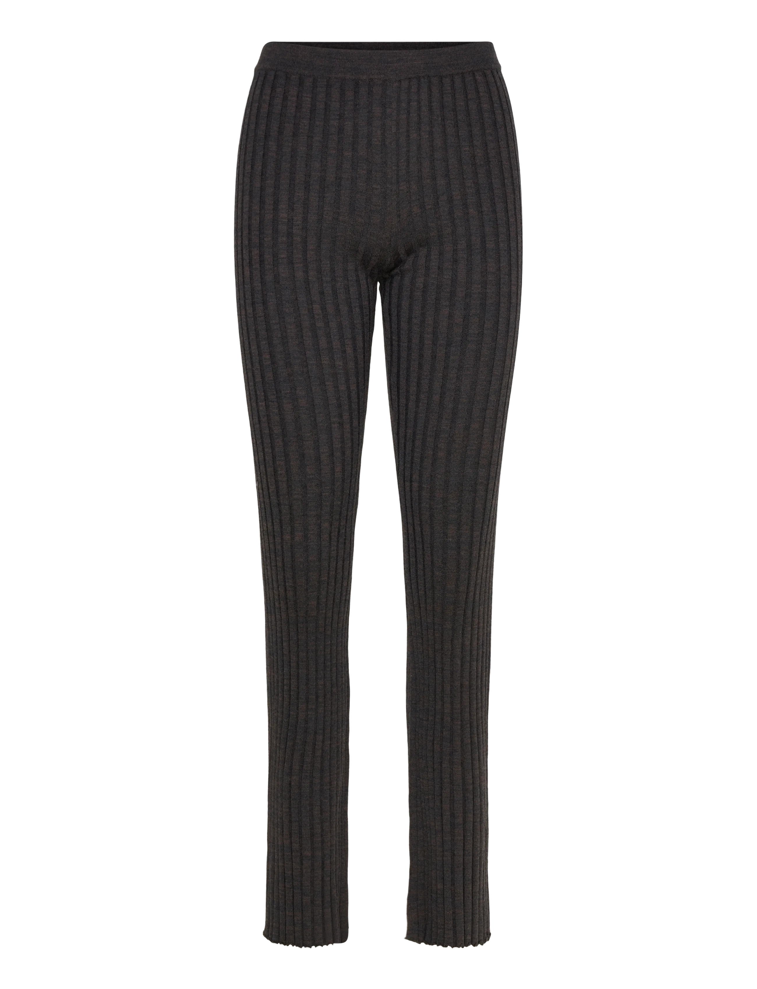 Sandro Ribbed Knit Pants, 36, Brown > Leggings, Dame
