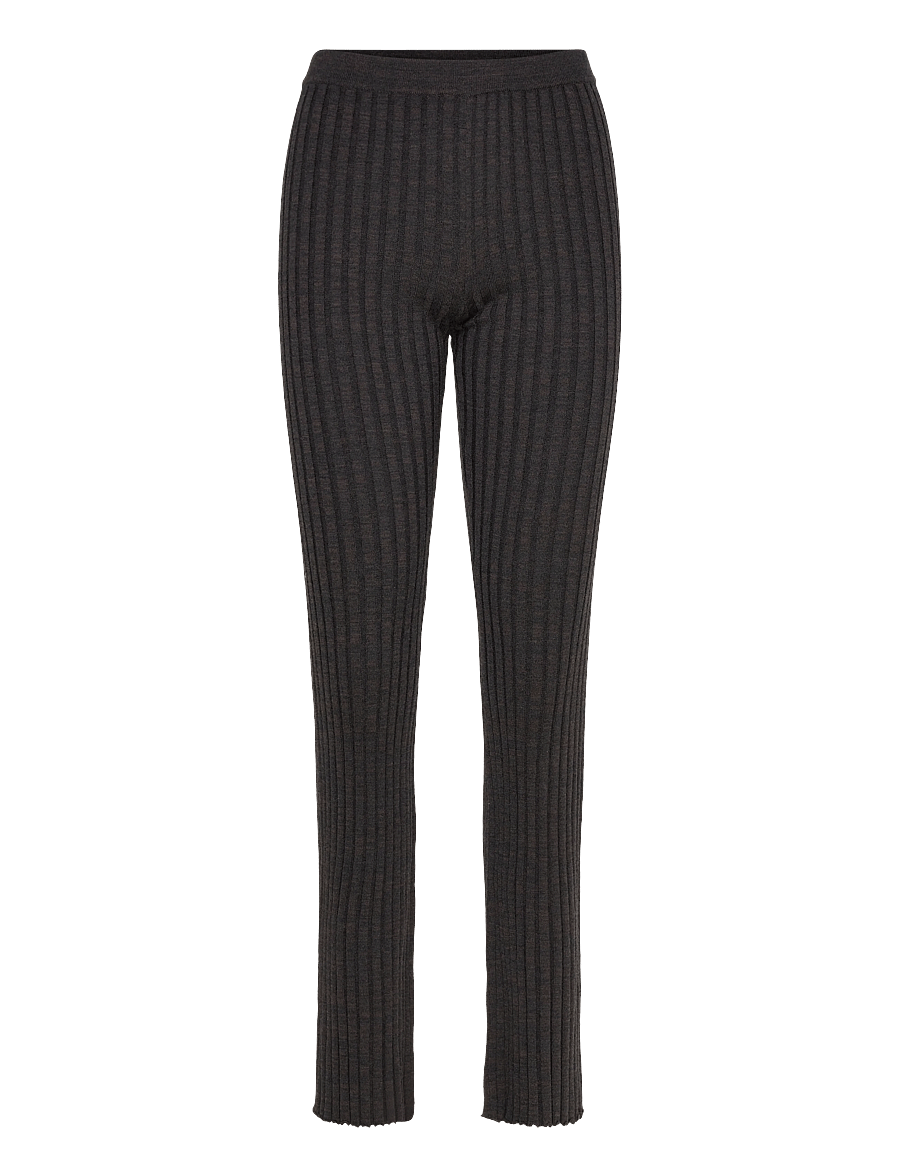 Sandro - Ribbed Knit Pants - retuusid - ice brown - 0