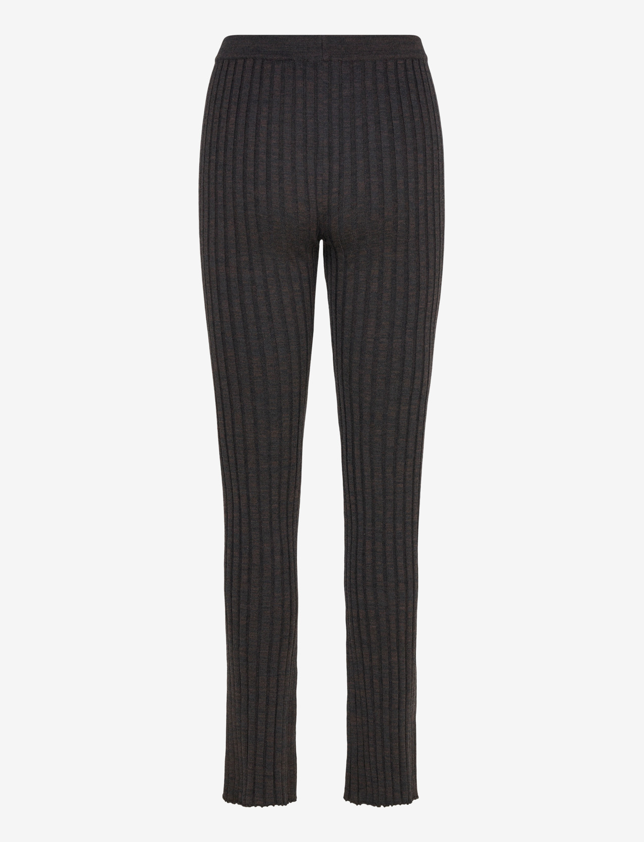 Sandro - Ribbed Knit Pants - leggings - ice brown - 1