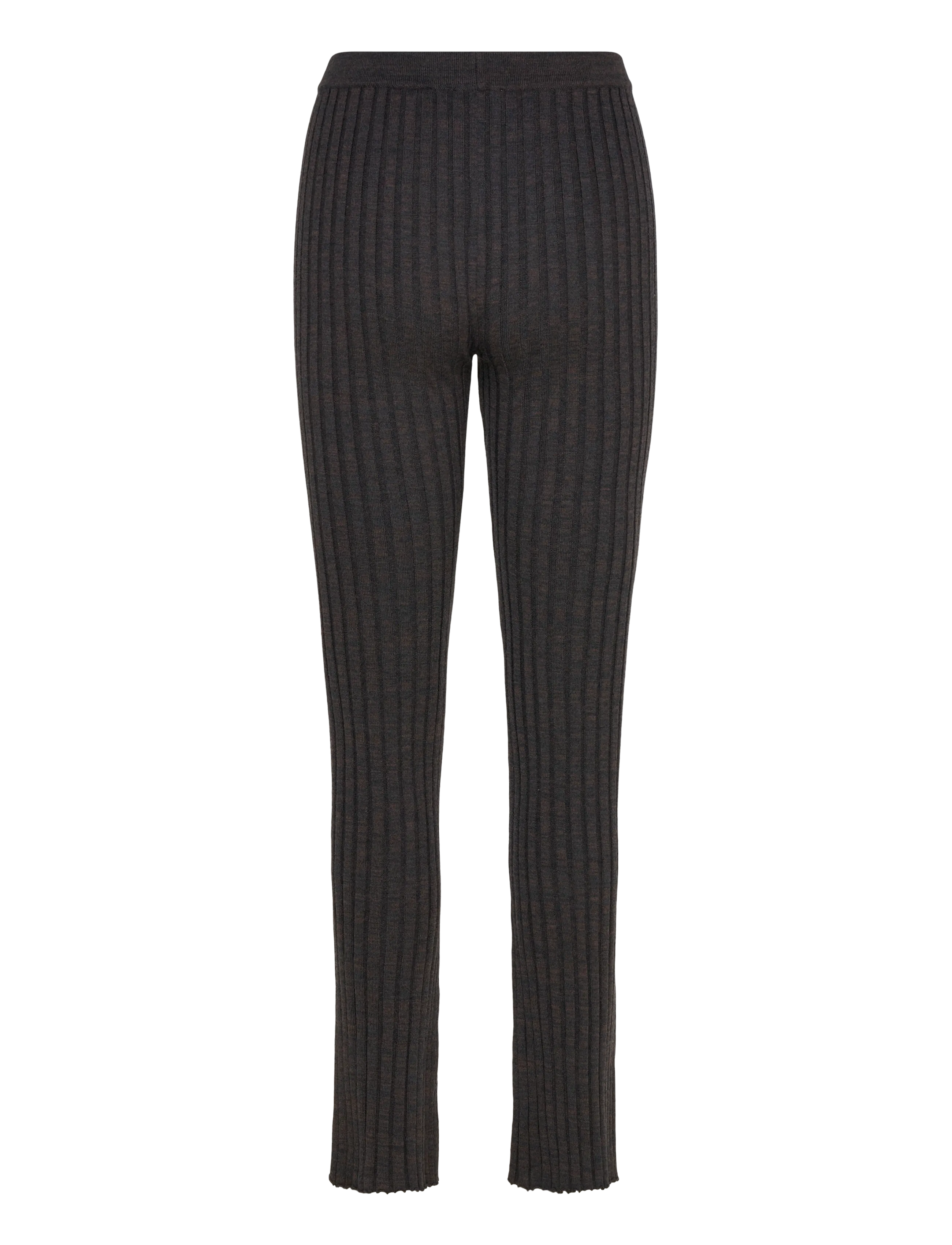Sandro - Ribbed Knit Pants - leggings - ice brown - 1