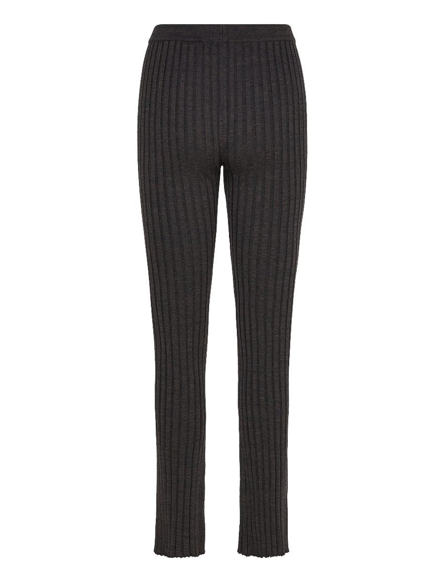 Sandro - Ribbed Knit Pants - retuusid - ice brown - 1