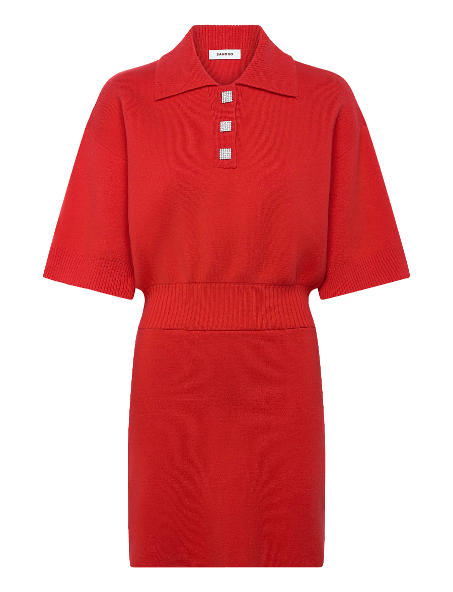 Sandro - Mini dress - kootud kleidid - red - 0