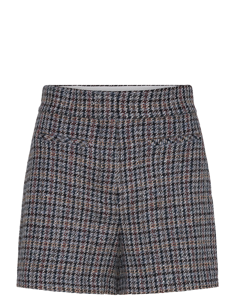 Sandro - Checked Shorts - casual shorts - blu / beige - 0
