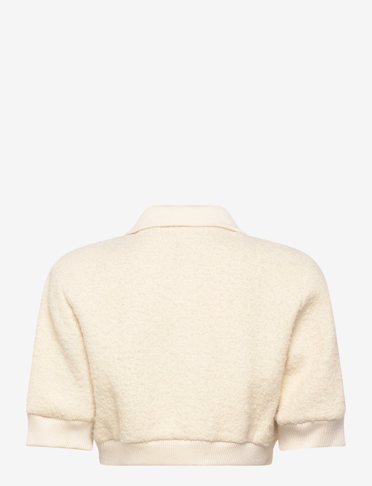 Sandro - Cropped Tweed Jacket - wolljacken - ecru - 1