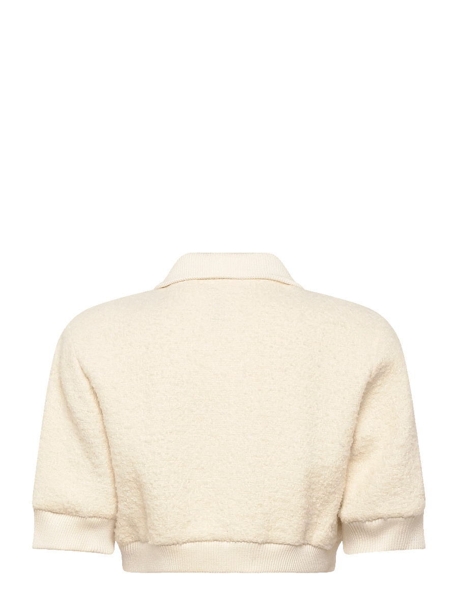 Sandro - Cropped Tweed Jacket - koftor - ecru - 2