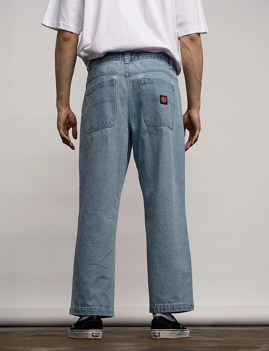 Santa Cruz - Classic Label Jean - regular piegriezuma džinsa bikses - stone wash - 3