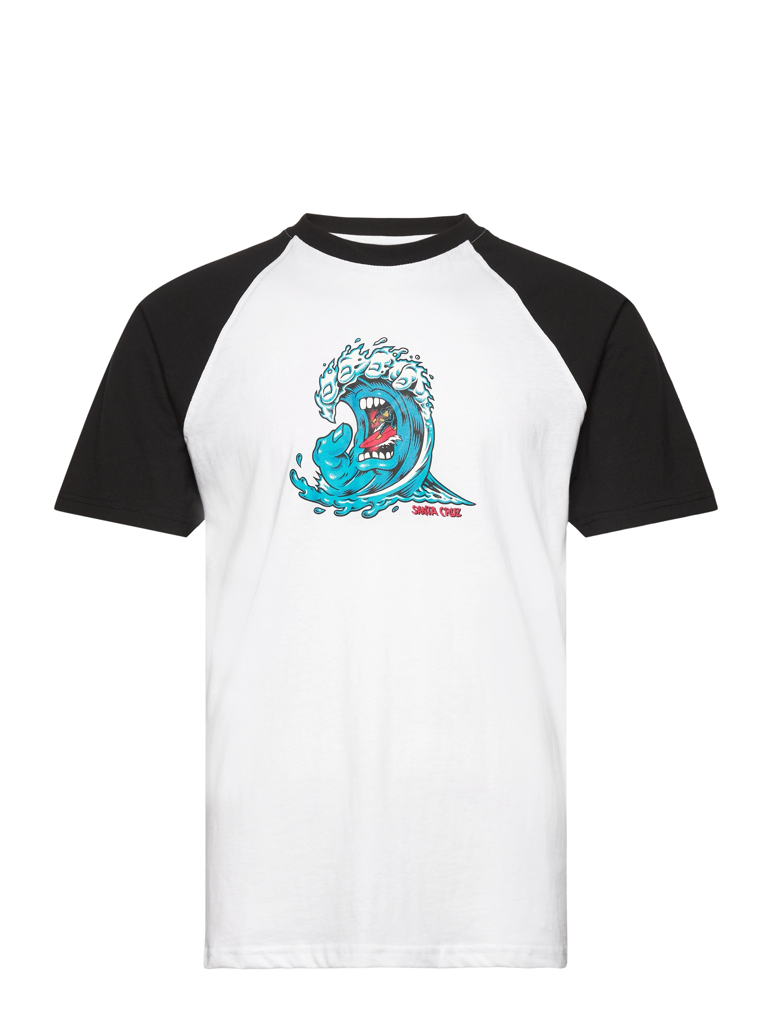 Santa Cruz - Screaming Wave Front Raglan T-Shirt - white/black - 1