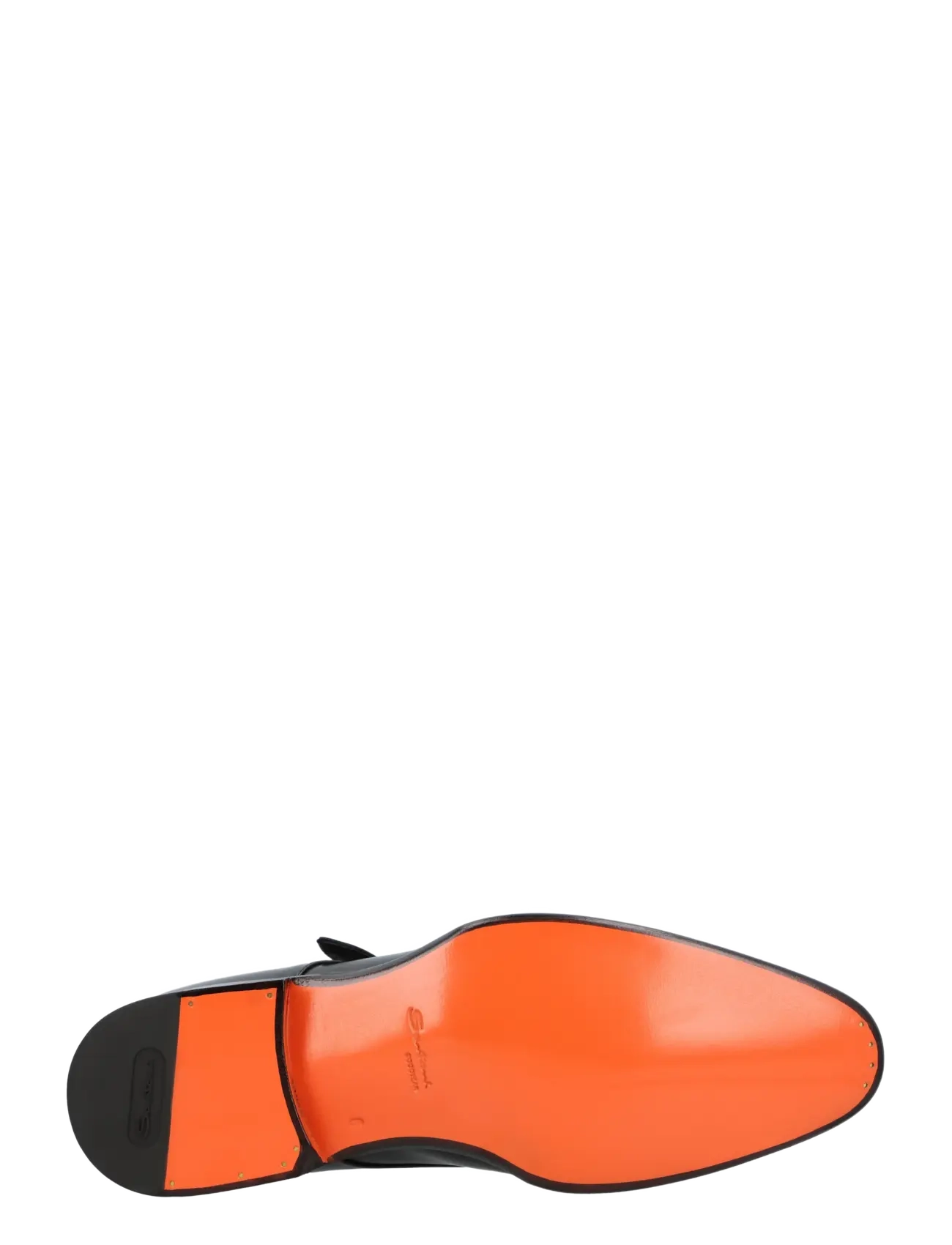 Santoni - Men's polished brown leather double monk straps shoe - monks - black - 2