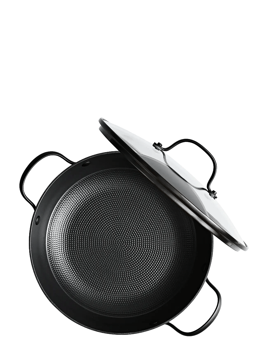 Satake - 26 cm saucepan in lightweight cast iron Honeycomb ceramic coating glass lid - auflaufformen - black - 2