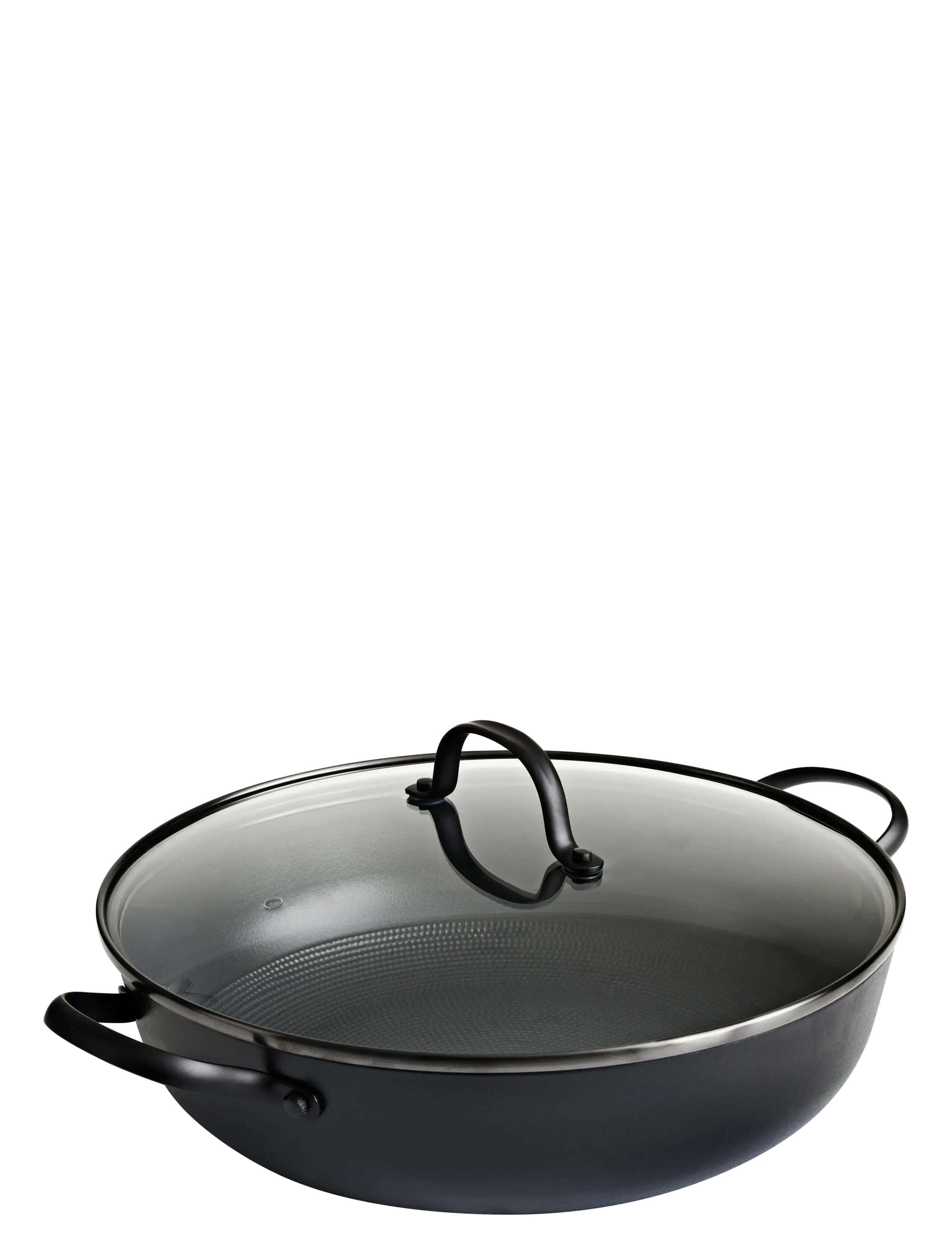 Satake 30 Cm Tractor Pan In Lightweight Cast Iron Honeycomb Ceramic Coating, Pots, Sort, Str: 30 CM