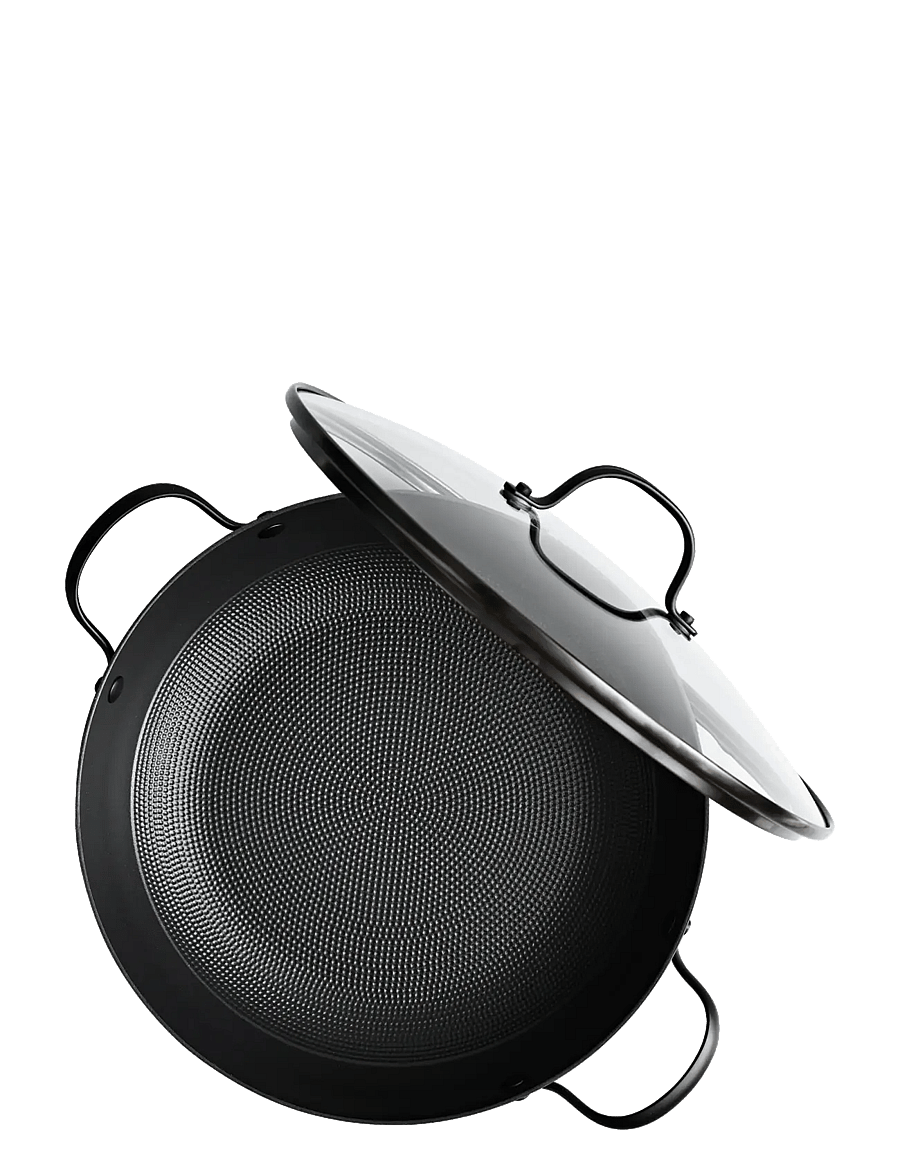 Satake - 30 cm tractor pan in lightweight cast iron Honeycomb ceramic coating - black - 2
