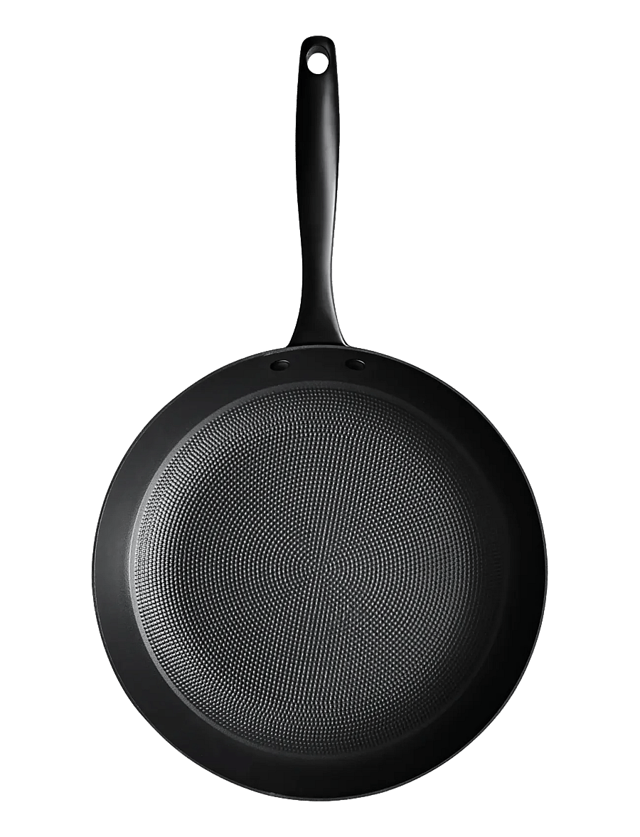 Satake - 30 cm frying pan in lightweight cast iron Honeycomb ceramic coating - bratpfannen - black - 1