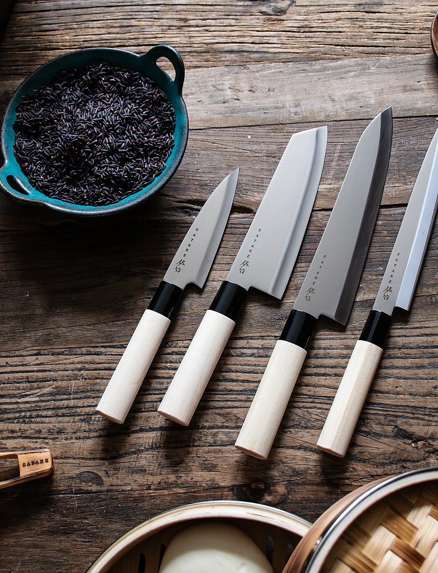 Satake - 4 knives Balsa box - grey - 2