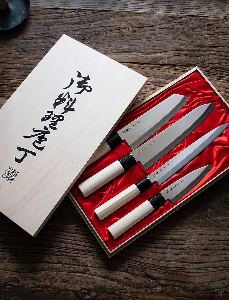 Satake - 4 knives Balsa box - grey - 3