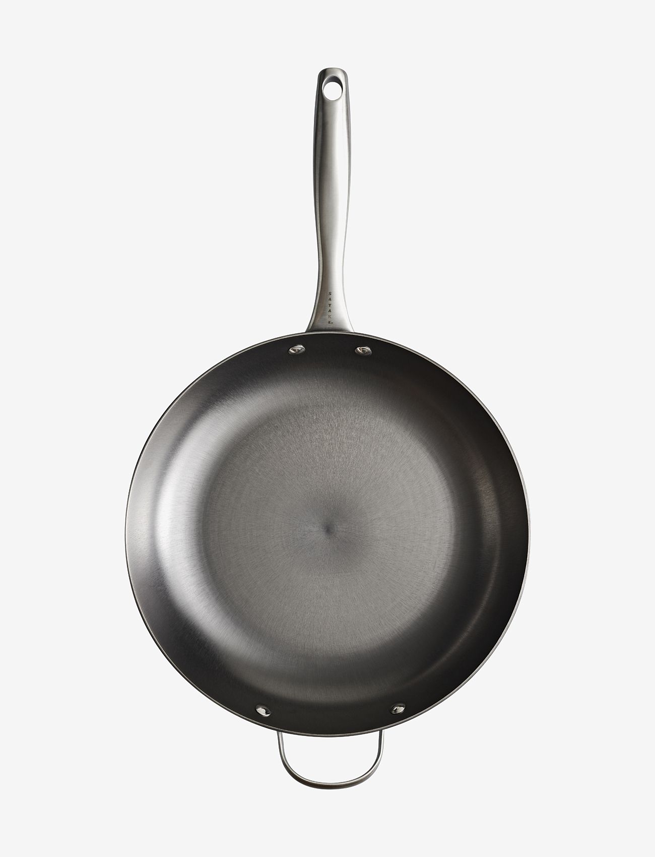 Satake - Cast Iron Nitriding frying pan with helping handle - shop by price - black - 1