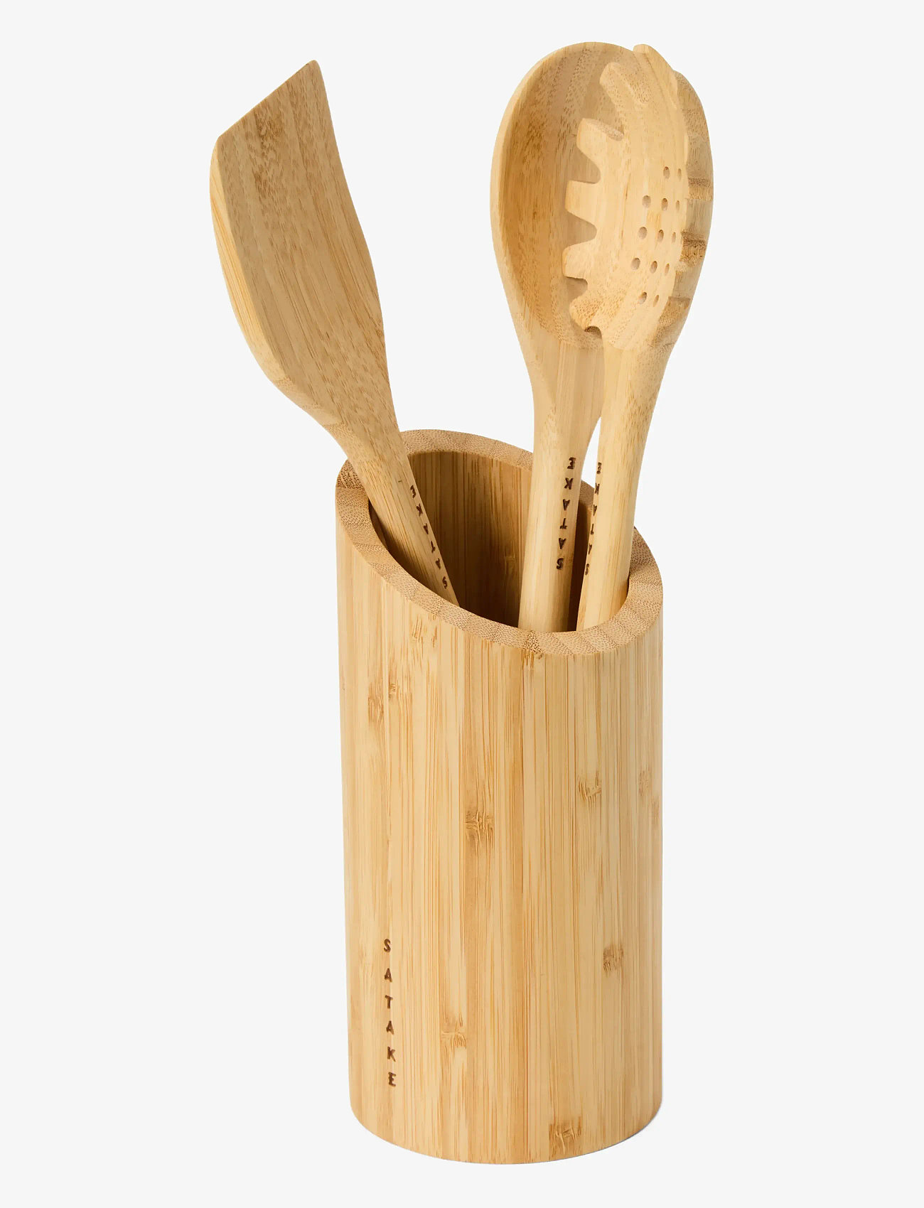 Satake - Utensils 3pcs & Utensil Rack Bamboo - andere küchenutensilien - brown - 0