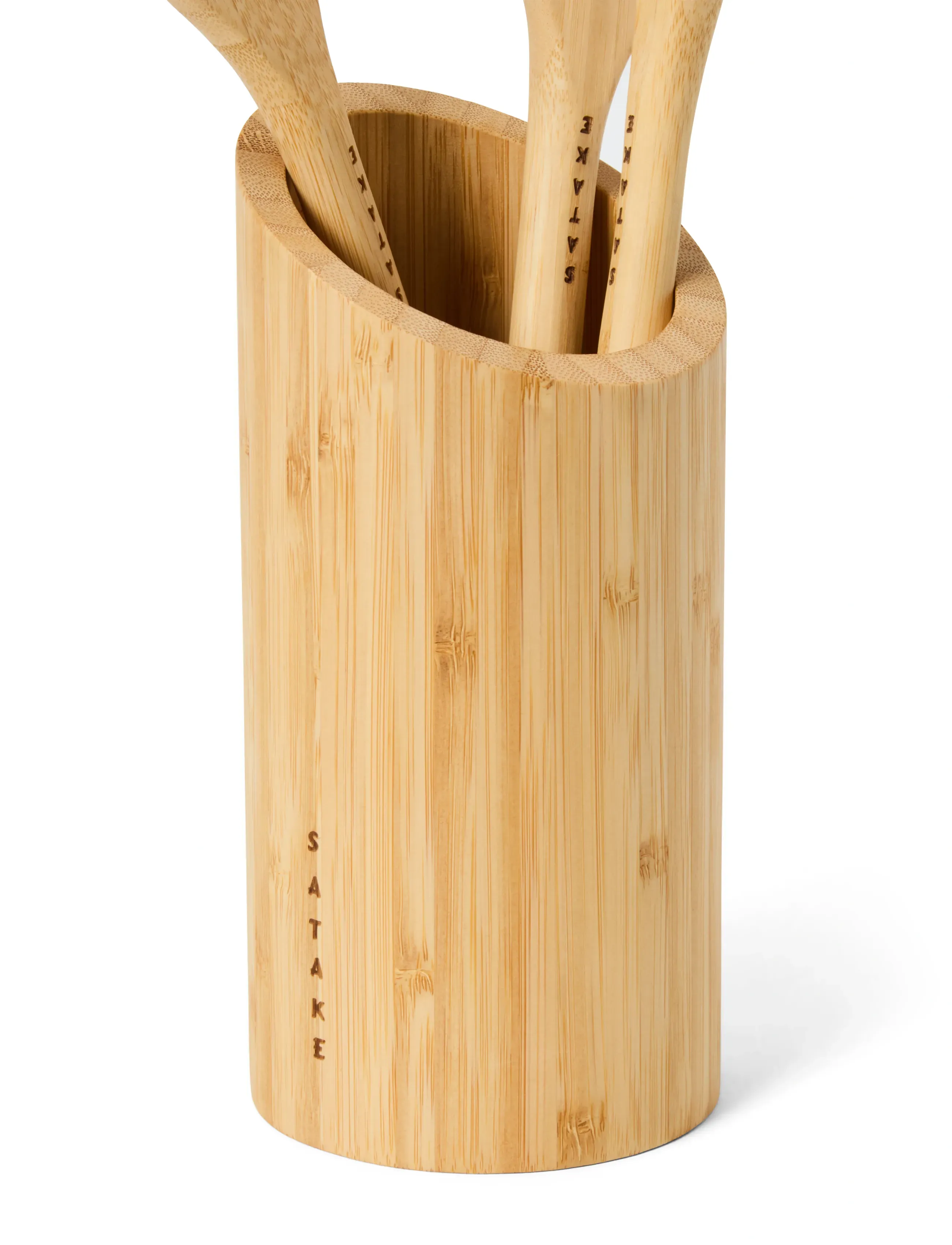 Satake - Utensils 3pcs & Utensil Rack Bamboo - ander keukengereedschap - brown - 4