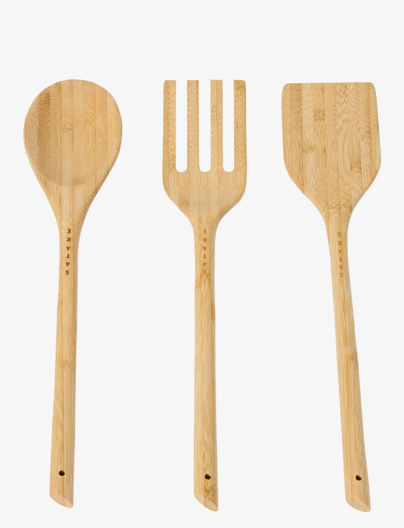 Satake - Utensil set 3 pcs Bamboo - löffel & schöpflöffel - brown - 1