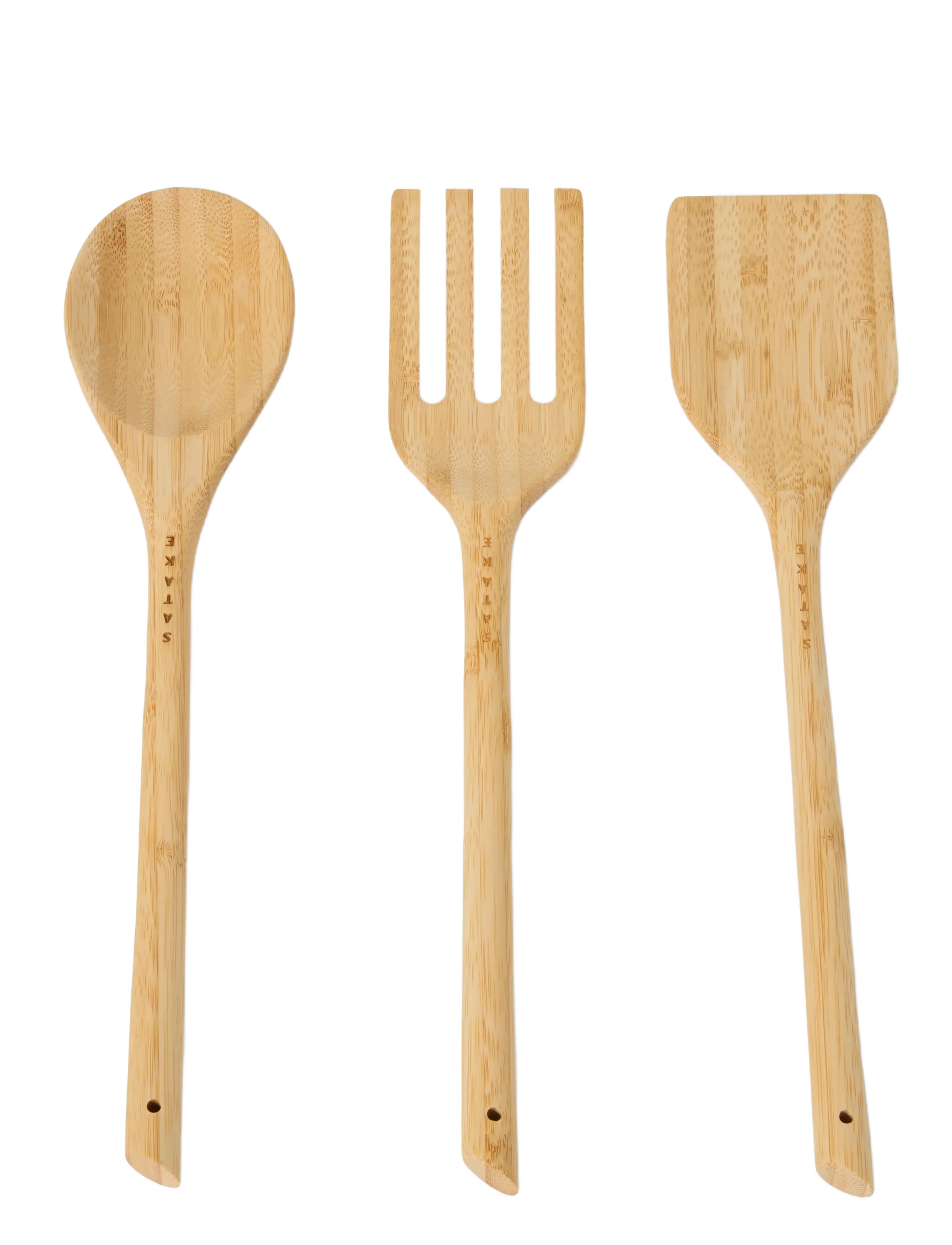 Satake Utensil set 3 pcs Bamboo - Küche - BROWN / natural