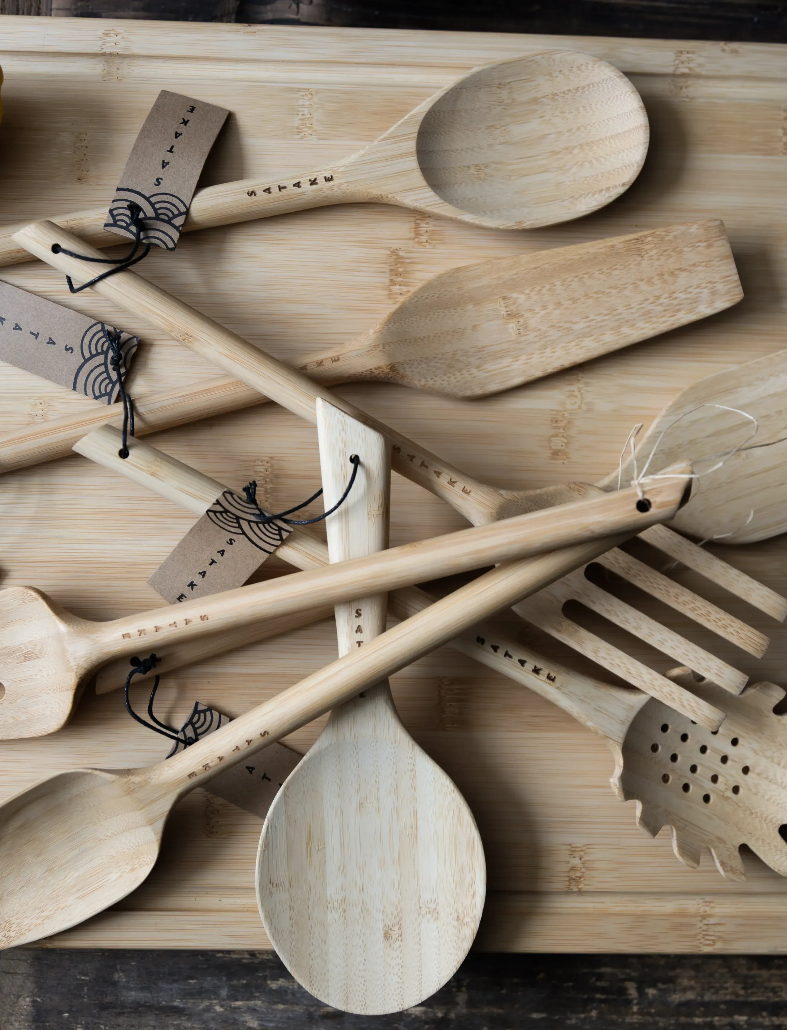 Satake - Spaghetti Spoon Bamboo - lusikad, kulbid ja pannilusikad - brown - 3