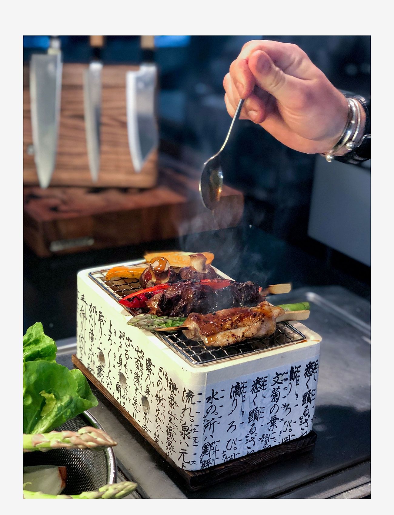 Satake - Satake rectangular Hibachi BBQ - beige - 4