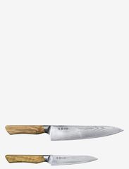 Satake - Kaizen 2-piece Knife Set - knivsæt - olive beige and steel - 0