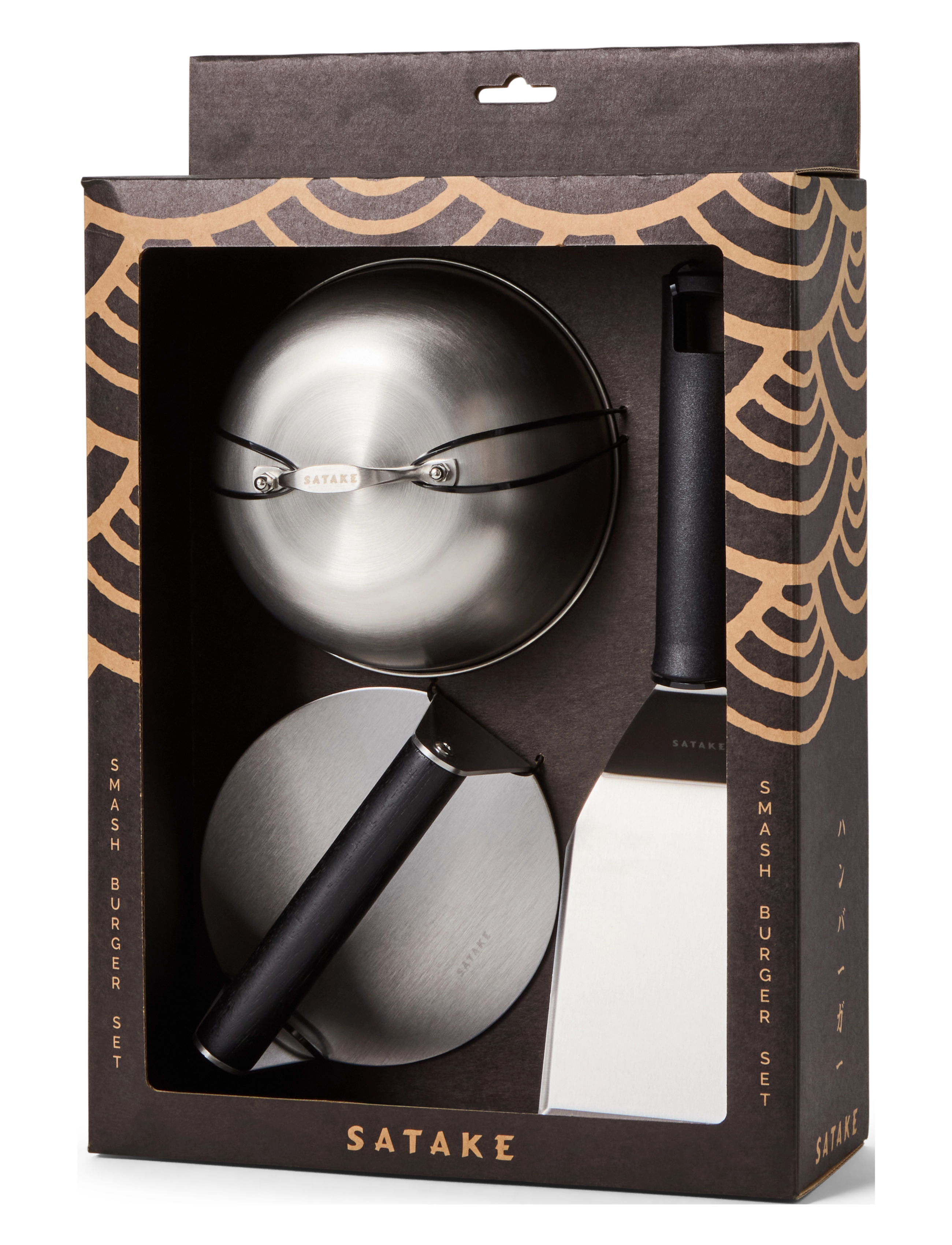 Satake - Smash burger Set Stainless steel, black handle - köp efter pris - brown/silver - 2