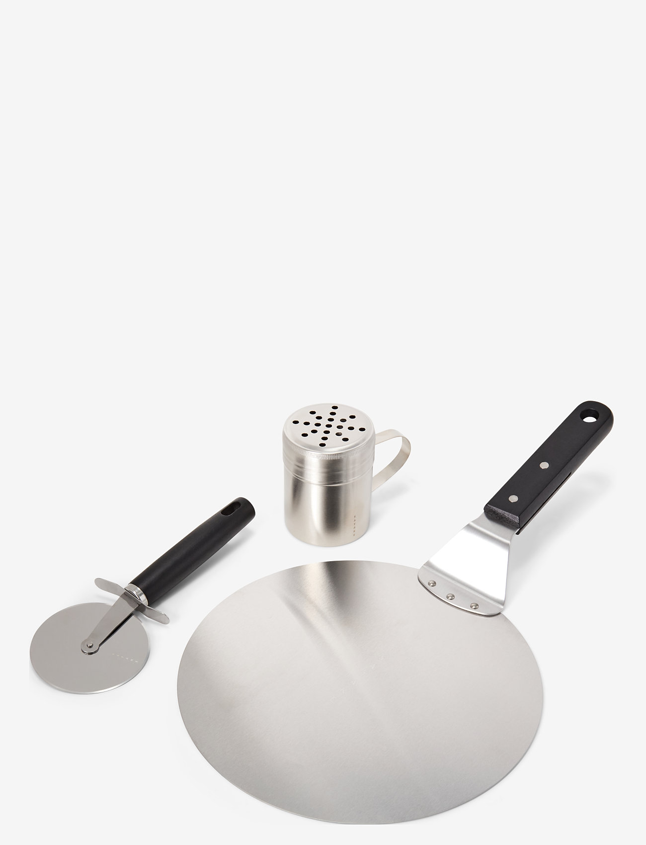 Satake - Pizza Set, Stainless steel, black handle - pitsatarbed - brown/silver - 1