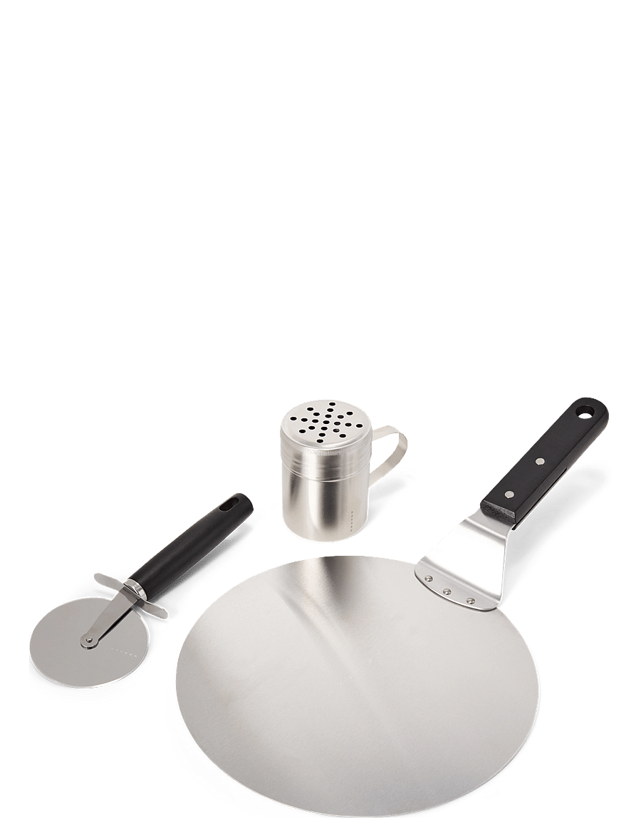 Satake - Pizza Set, Stainless steel, black handle - pitsatarbed - brown/silver - 2
