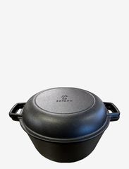 Satake Outdoor Cast Iron pot with lid - BLACK