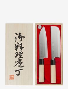 Satake Houcho, Balsabox, 2 knivar (Santoku + Nakiri), Satake