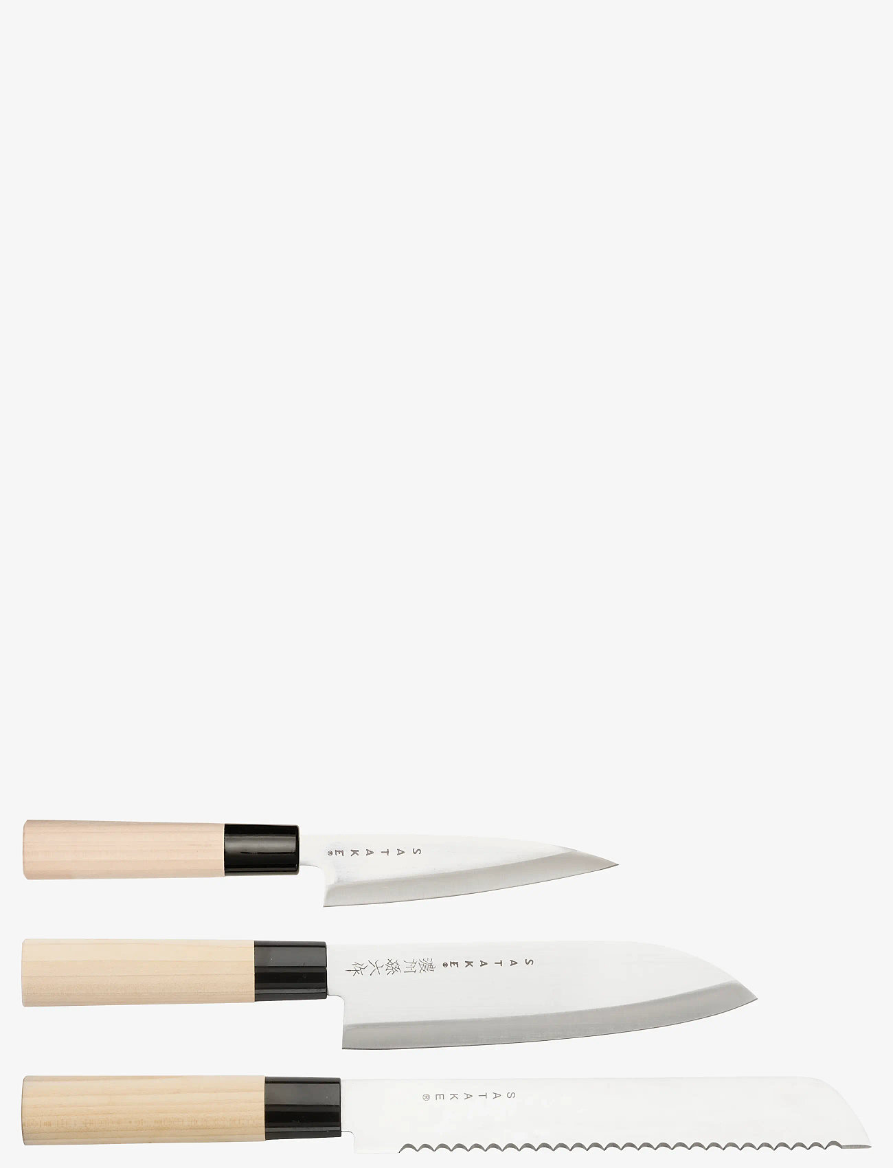 Satake - Houcho. 3 knives in Balsa box. - peilių rinkiniai - grey - 1