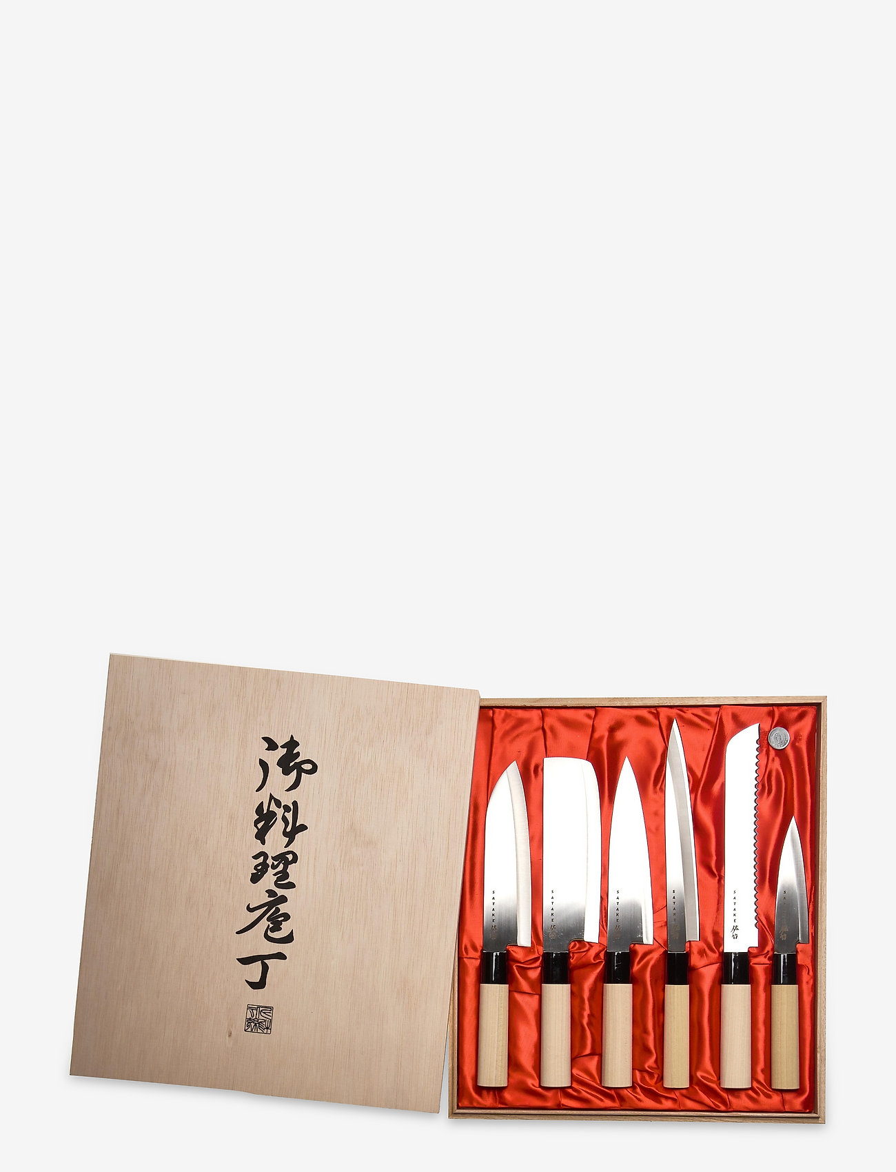 Satake - Satake Houcho gift box with 6 knives - beige - 0