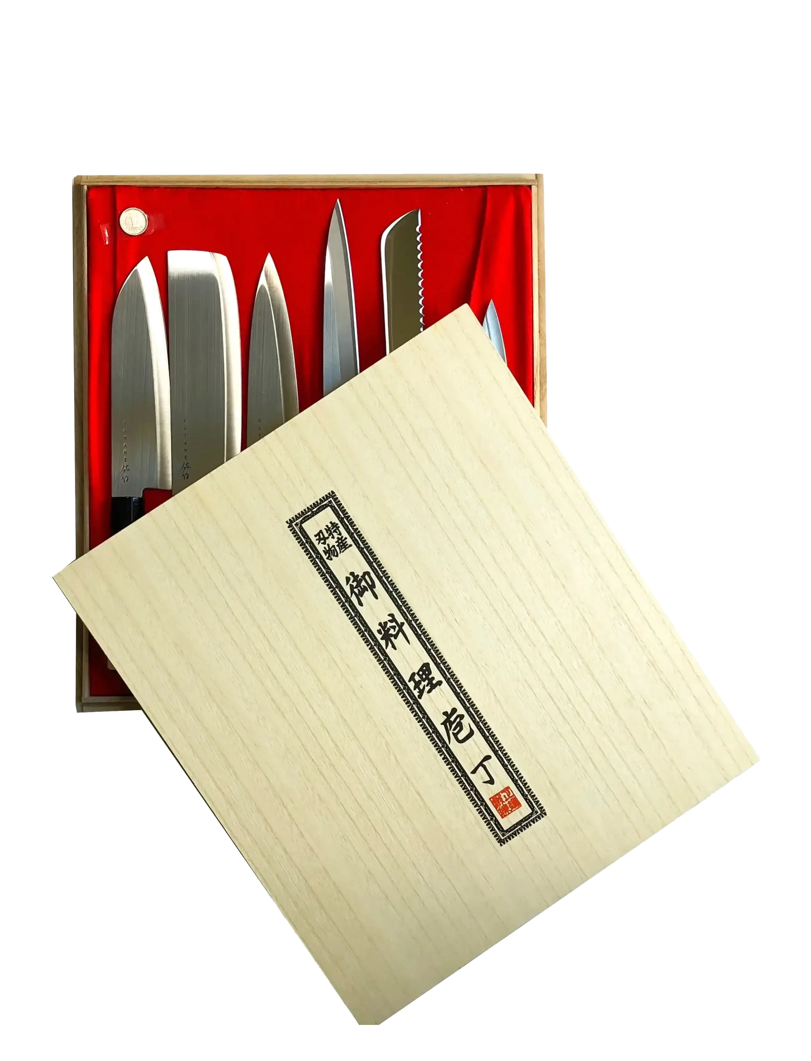 Satake - Knife set in balsa box. Six knives in balsa box. (SVK001, SVK002, SVK003, SVK006, SVK009 and SVK011) - peilių rinkiniai - grey - 2