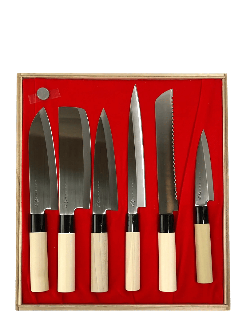 Satake - Knife set in balsa box. Six knives in balsa box. (SVK001, SVK002, SVK003, SVK006, SVK009 and SVK011) - noakomplektid - grey - 3