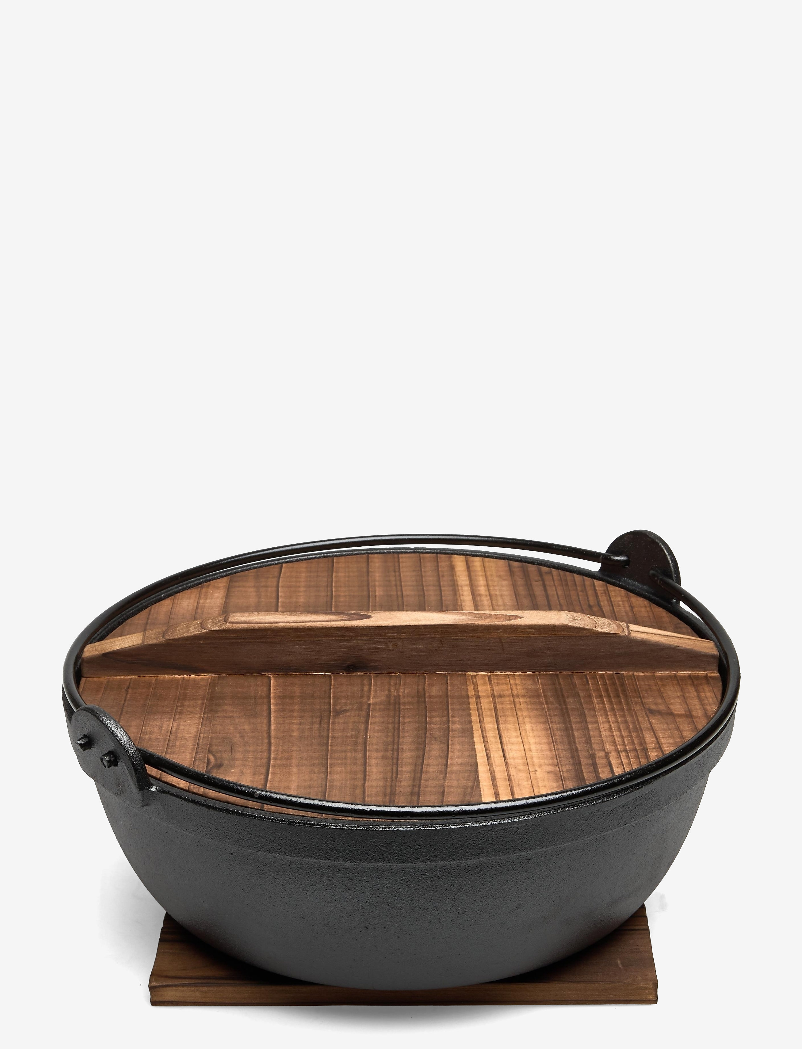Satake - Satake Nabe cast iron pot 27 cm - stegepander & kogegrej - black - 1