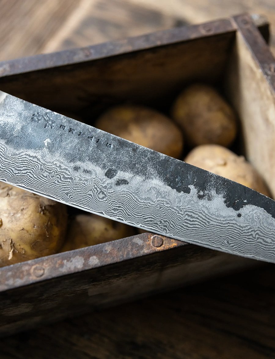 Satake - Satake Santoku knife - santoku messer - brown and steel - 5