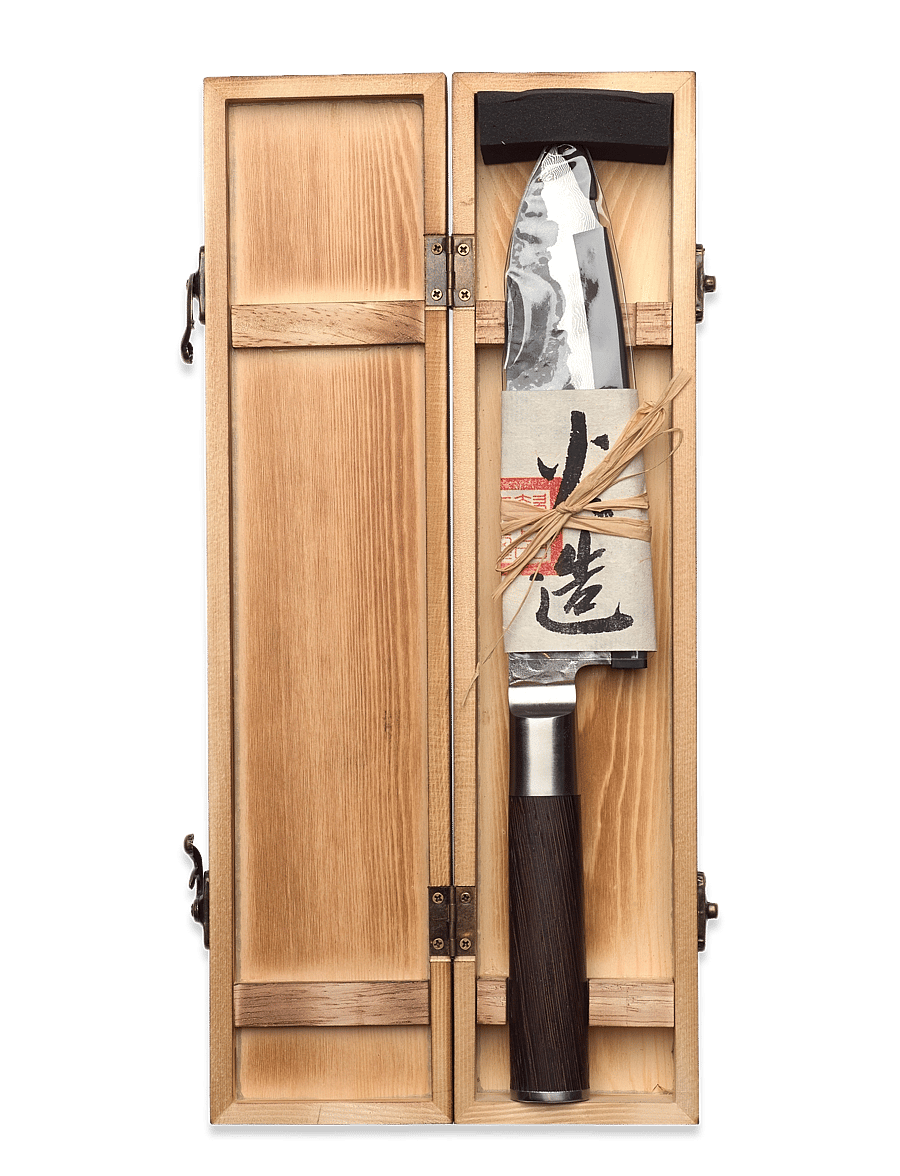 Satake - Satake Santoku knife - santoku messer - brown and steel - 3