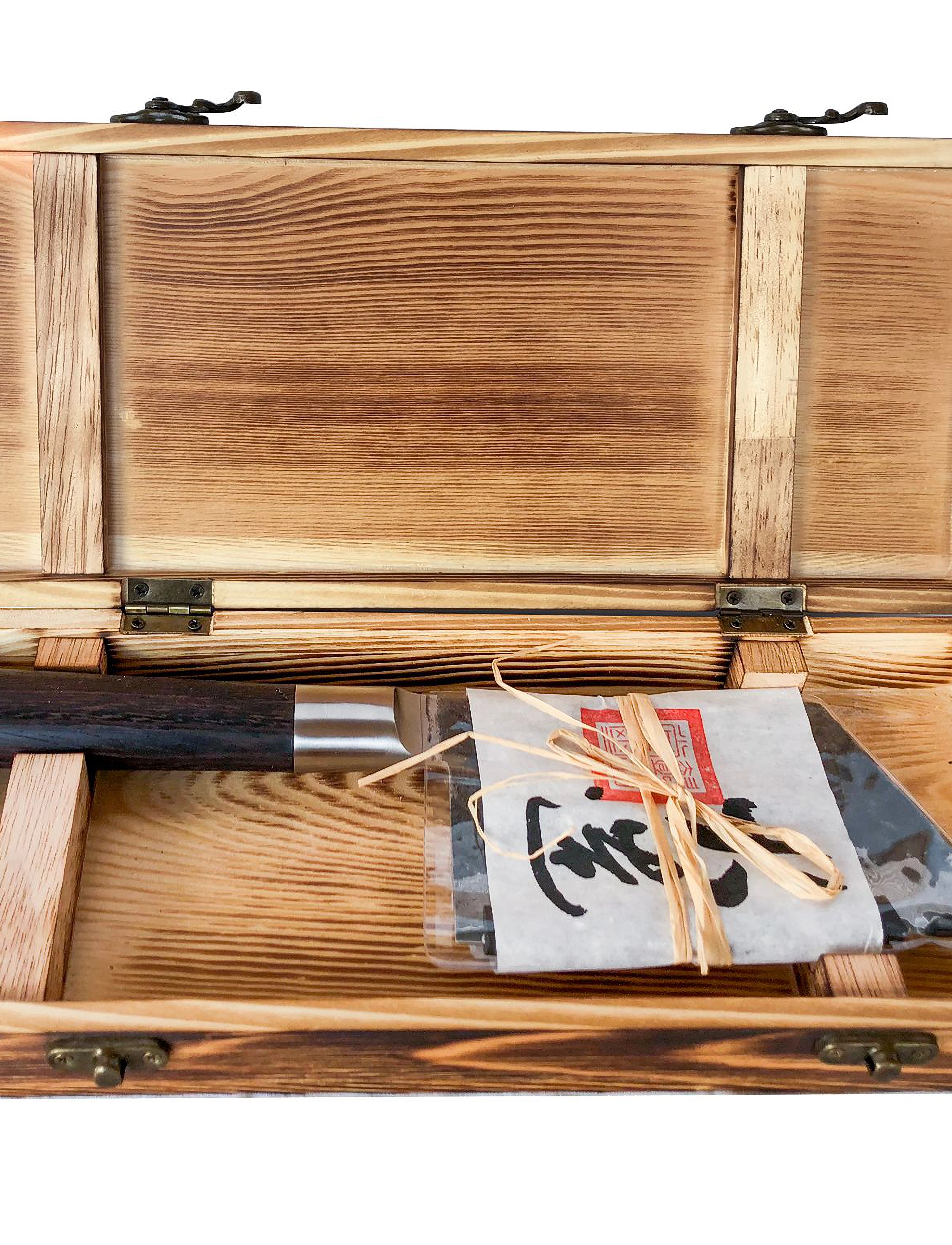 Satake - Kuro Sakata 14 cm blade in wooden gift box - santoku messer - silver - 5
