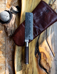 Satake - Kuro Damascus nakiri 18 cm - kokkeknive - brown and steel - 1